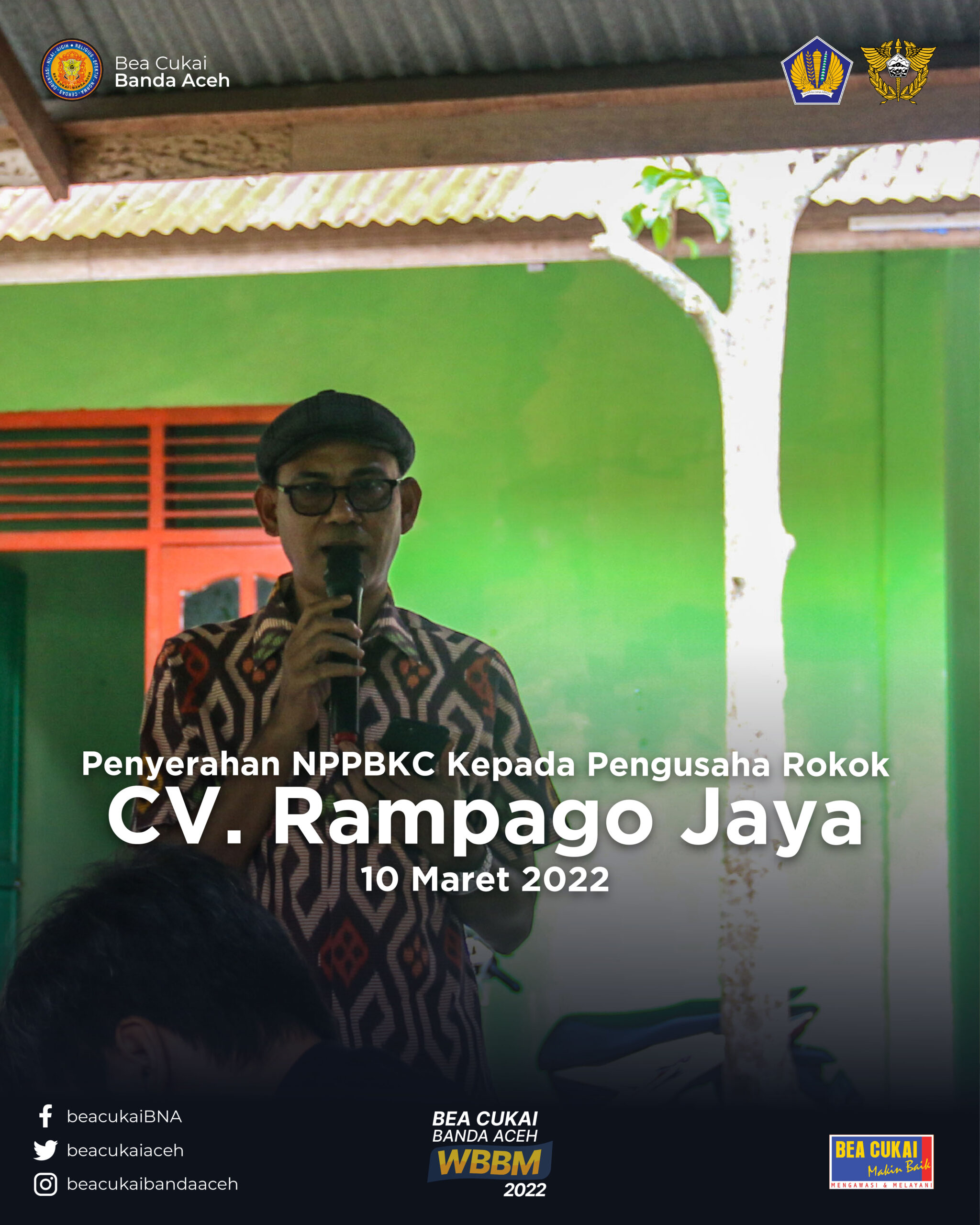 Penyerahan NPPBKC Kepada Pengusaha Rokok CV. Rampago Jaya